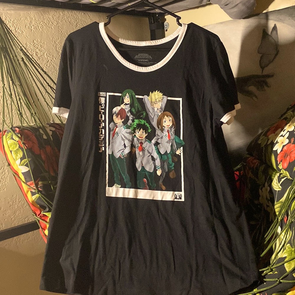 2XL My Hero Academia Graphic T black